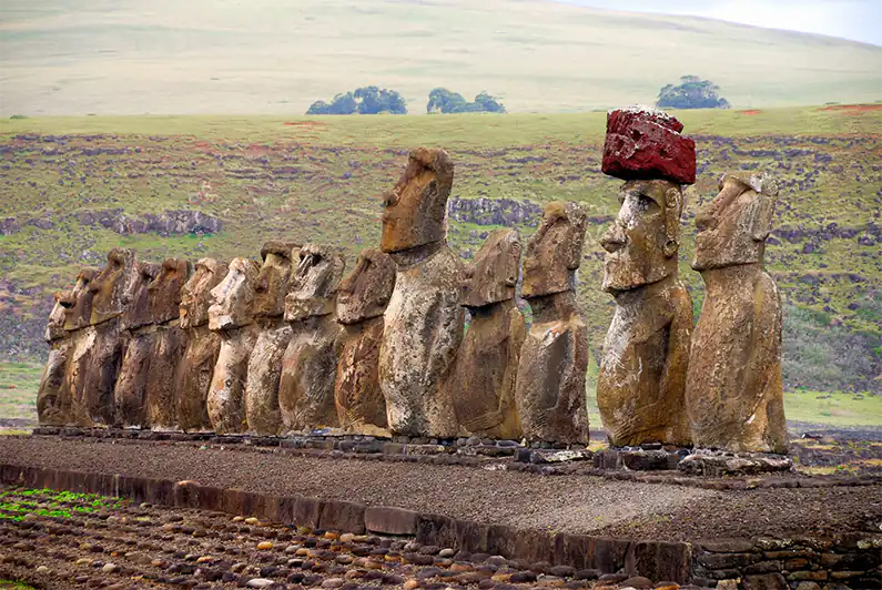 the Moai Statues of Easter Island